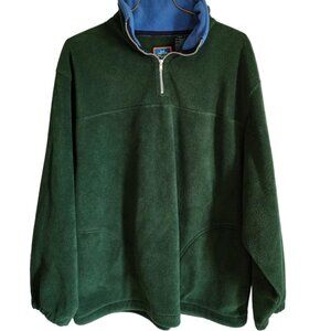 EUC Sno Tec Fleece 1/4 Zip - Green with hand pockets